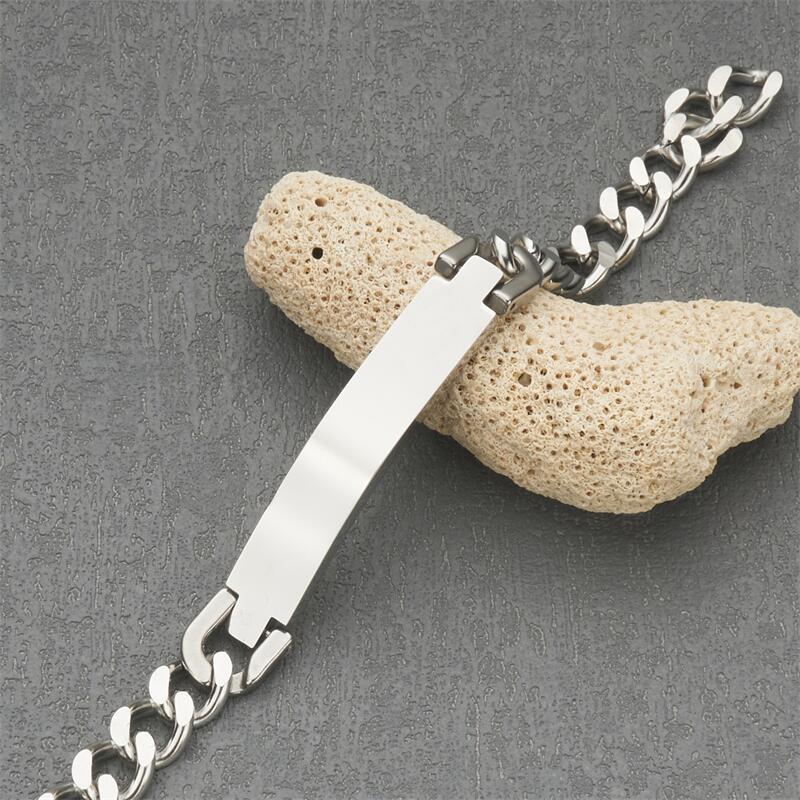 Minimalist Geometric Stainless Steel Bracelet for Men with Polished Finish Fashion Jewelry Gift