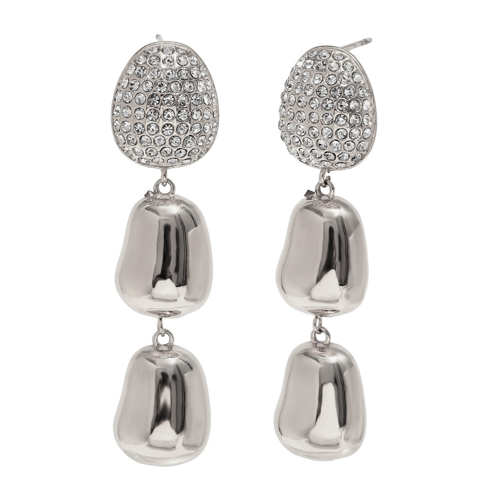 Orecchini da Donna Minimalisti a Fiocco in Acciaio Inox Placcato Oro 18K