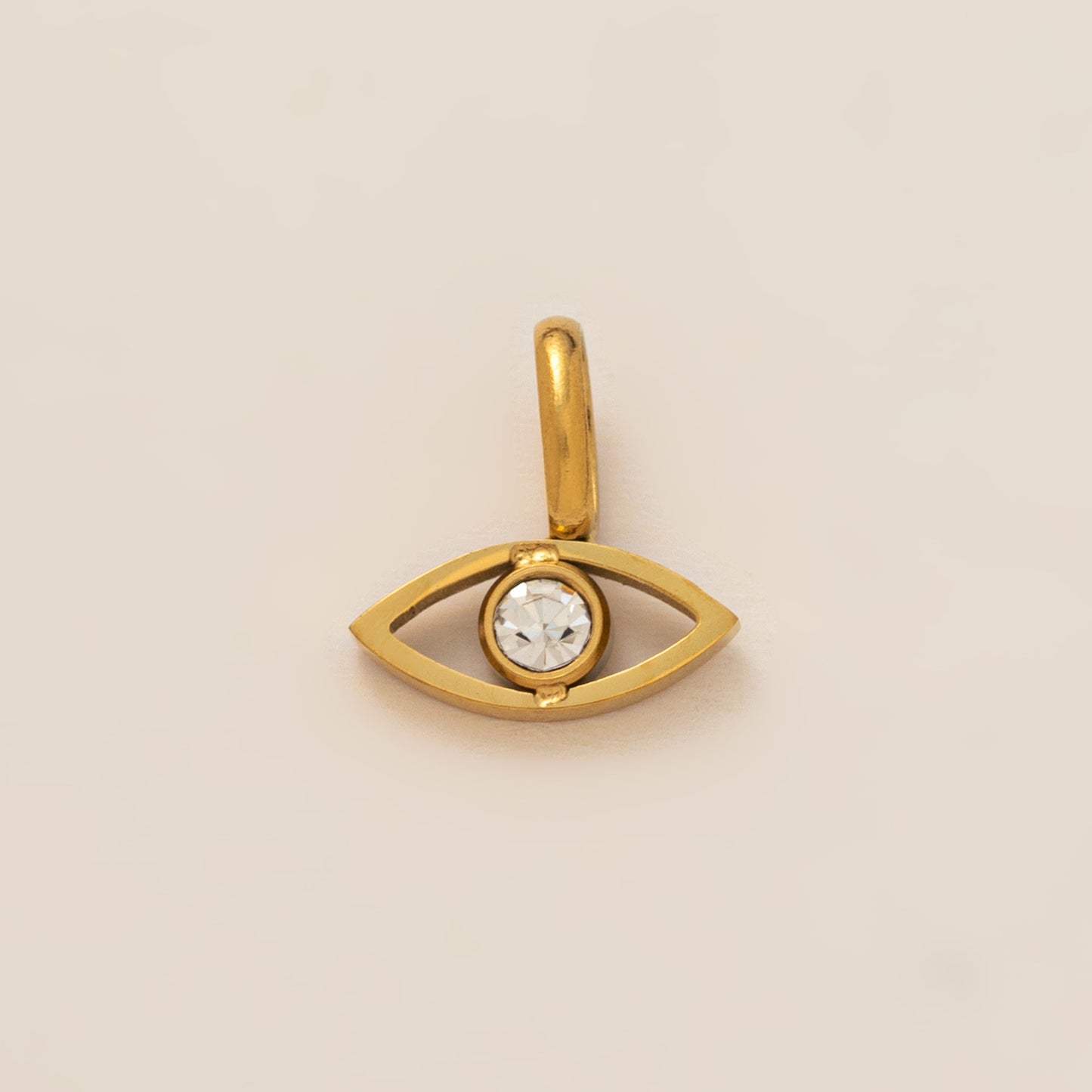 Minimalist 18K Gold Plated Round Square Geometric Stainless Steel Pendant Necklace