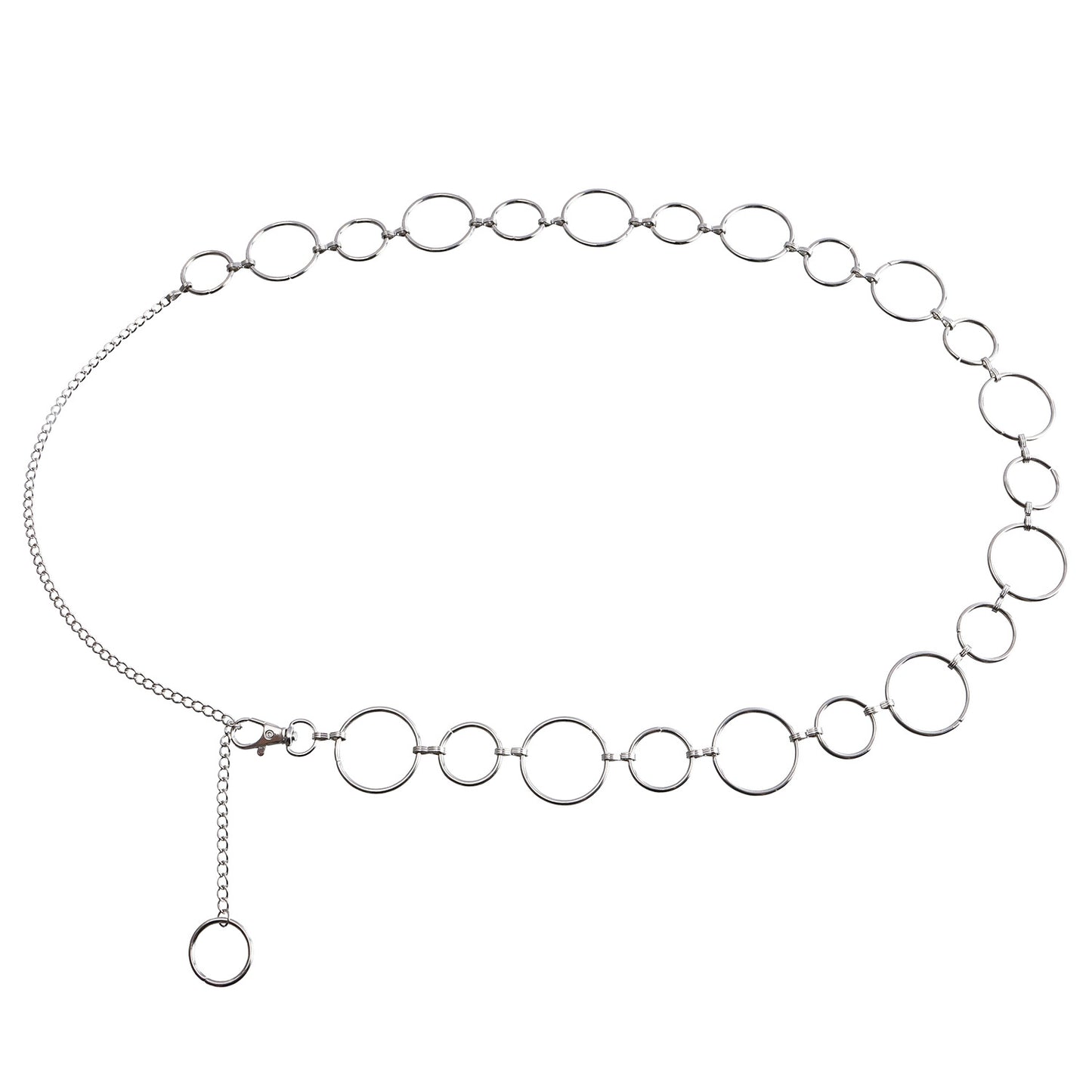 Punk Style Metal Waist Chain for Women Adjustable Decorative Belt for Shirts Dresses T-Shirts and Pants