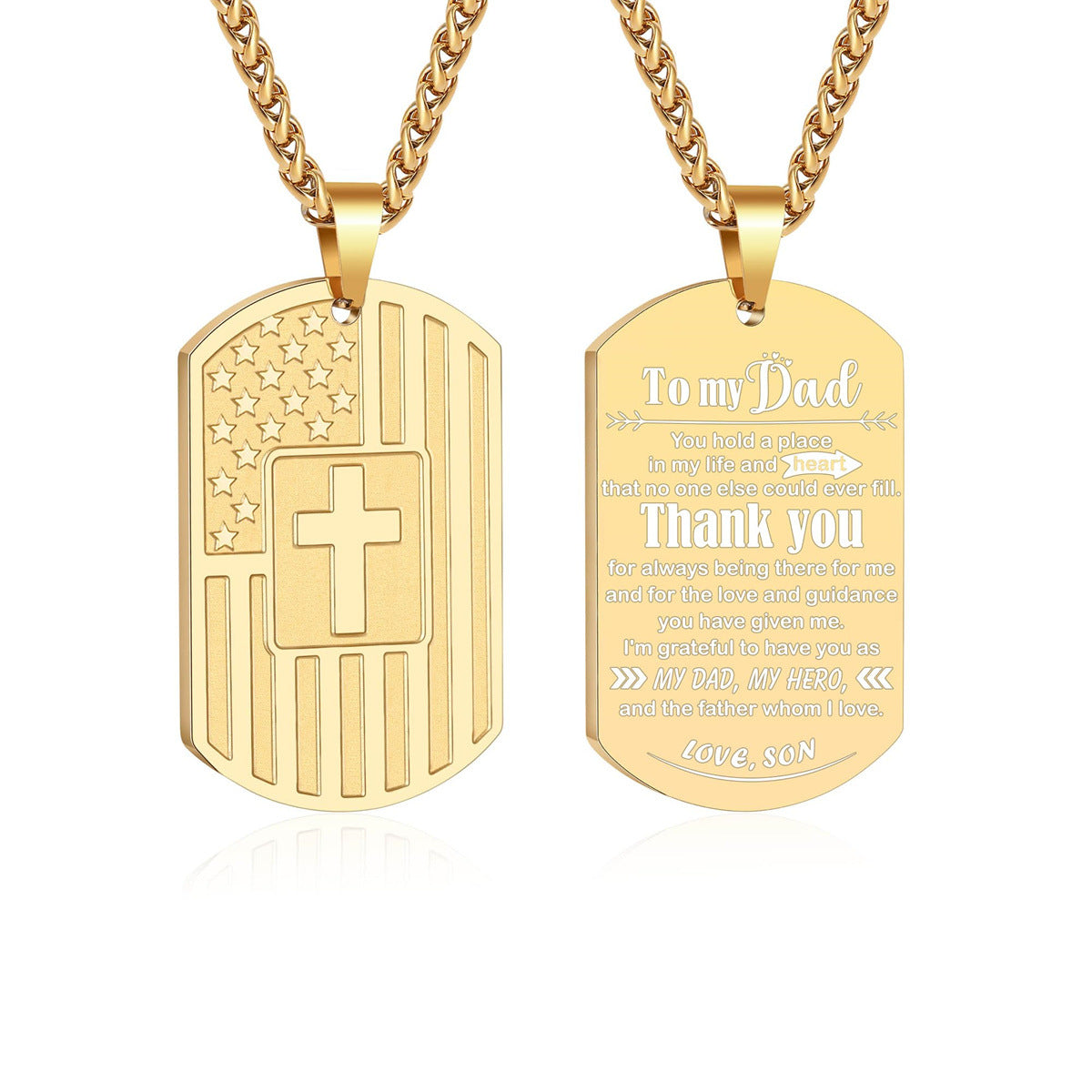 Collana con pendente a croce in acciaio inossidabile lucidato e acciaio al titanio con forma geometrica per uso quotidiano