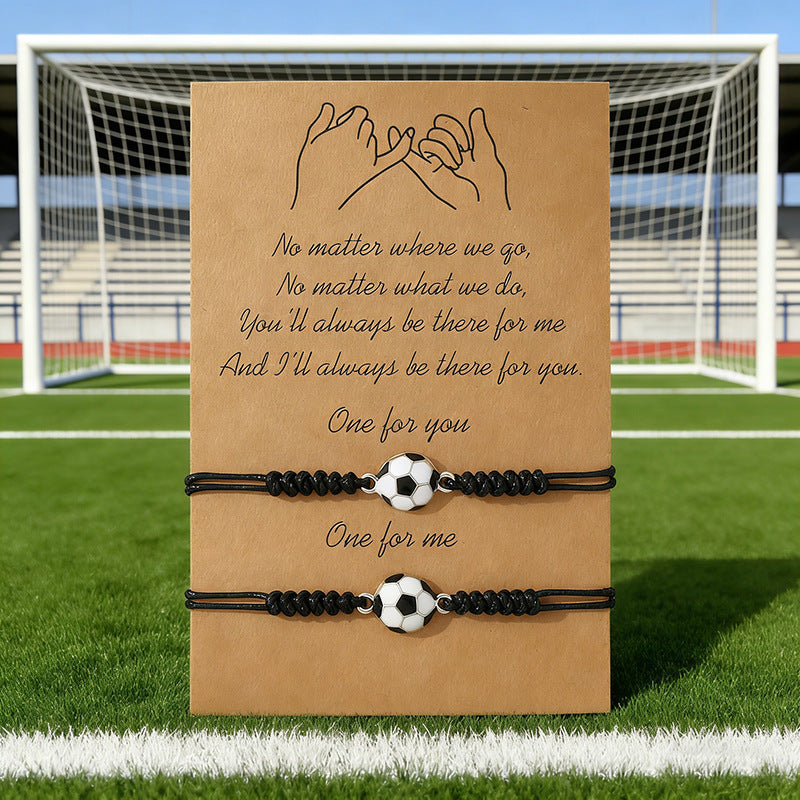 Sweet Sun and Moon Stainless Steel Bracelet Unisex Sports Fan Gift