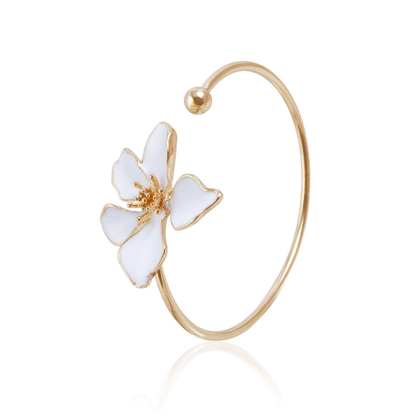 Enamel Floral Geometric Round Iron Choker Necklace with Zinc Alloy Pendant