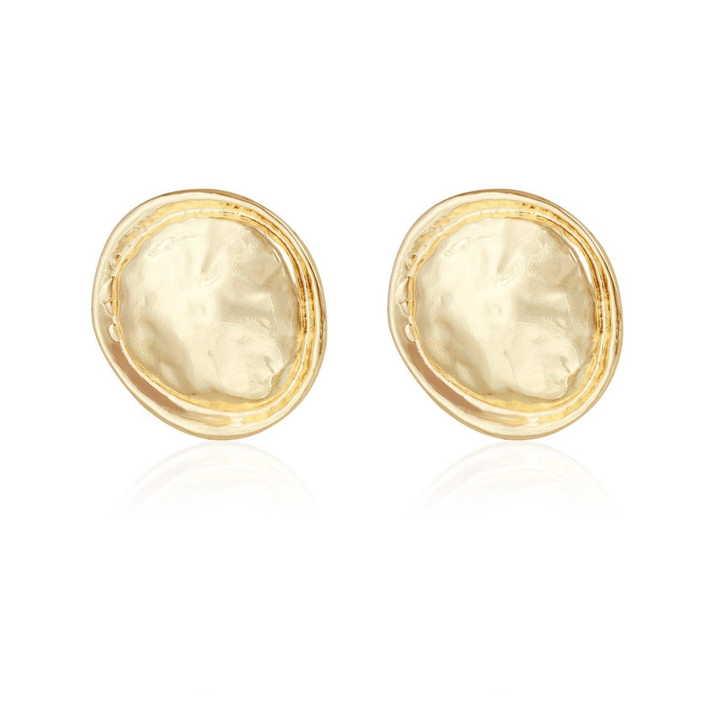 Pendientes vintage de girasol geométricos en aleación de zinc con acabado chapado para mujer