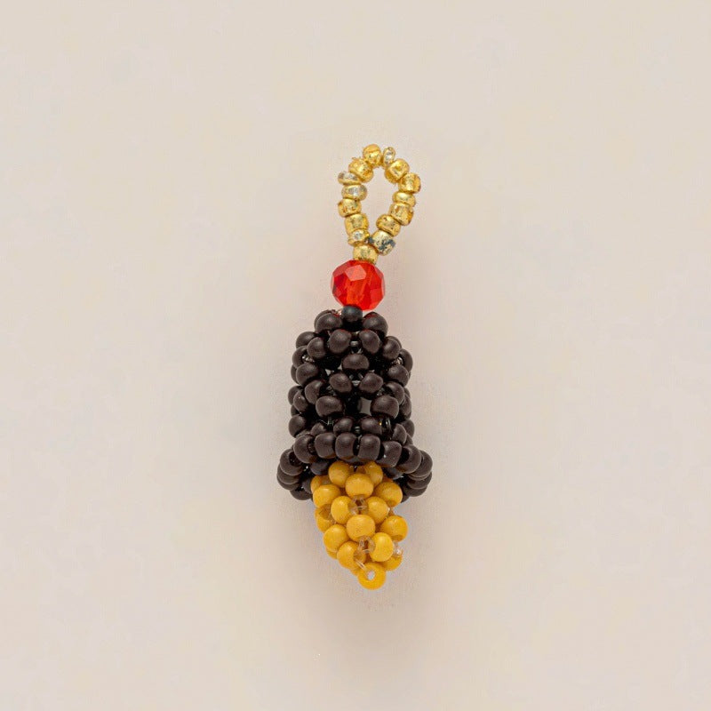 Sweet Striped 18K Gold Plated Brass Charm Bar