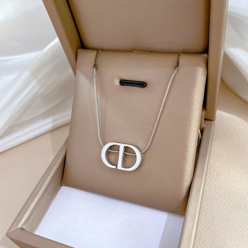 Minimalist Plated Titanium Steel Geometric Collar Necklace Unisex