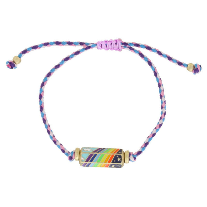 Braccialetto Minimalista con Ciondoli a Cuore e Stella in Ottone Placcato Oro, Catena a Maglie, Unisex