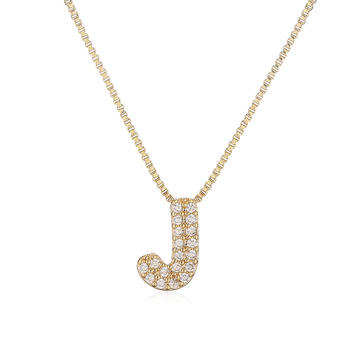 Collar con colgante de cobre minimalista con forma de letra para mujer con baño de oro de 18 quilates, delicada cadena para la clavícula