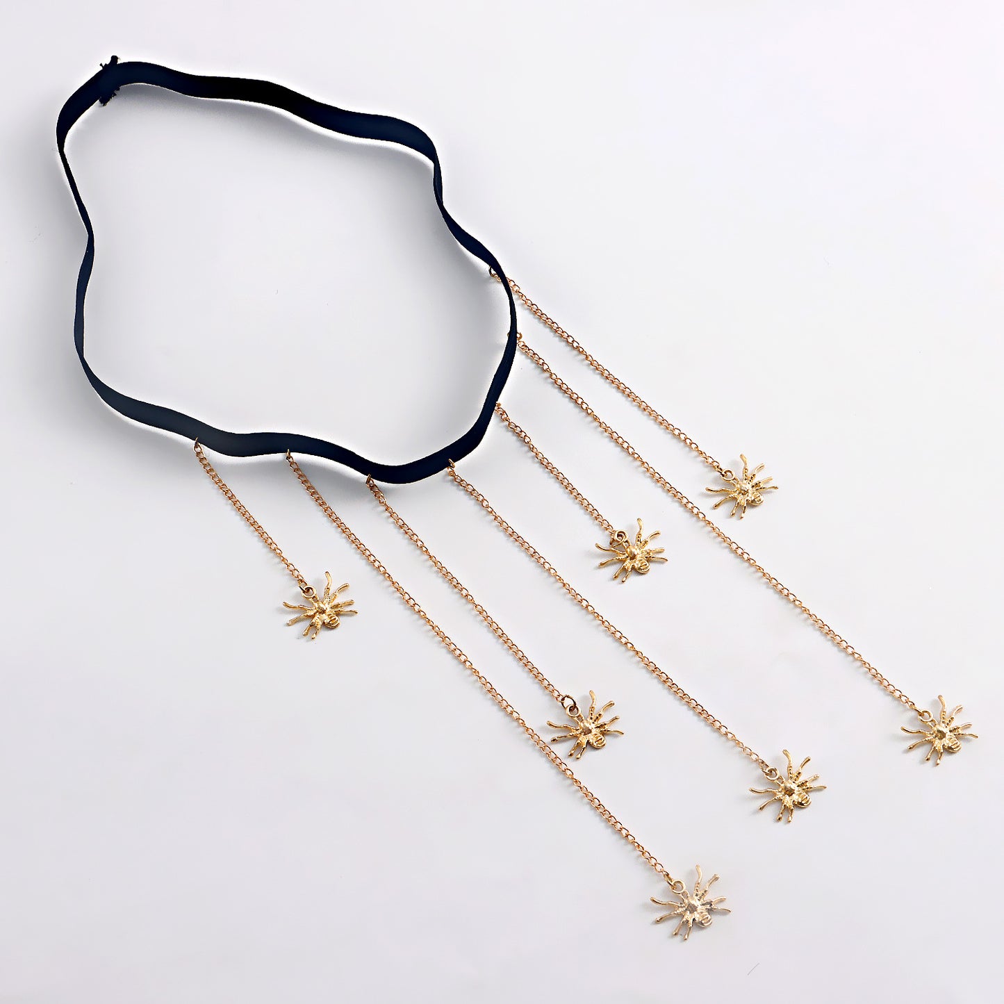Punk Style Spider Pendant Ankle Chain for Women with Metal Charm and Tassel Detail