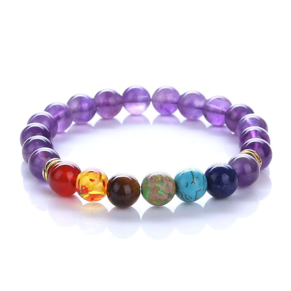 Geometric Agate and Crystal Bracelet Unisex