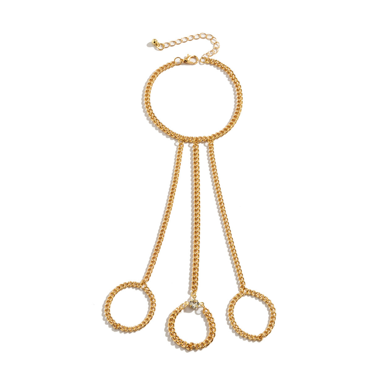 Pulsera de dedo con cadena de serpiente de metal de alta resistencia exagerada para mujer, estilo dulce y atrevido vintage hip-hop, diseño geométrico galvanizado