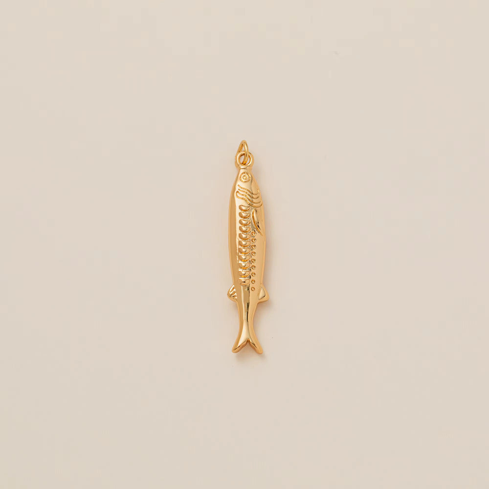 Luxury Casual Geometric Animal Brass Plated Pendant Necklace with Fish Starfish Shell Corn Chain for Unisex