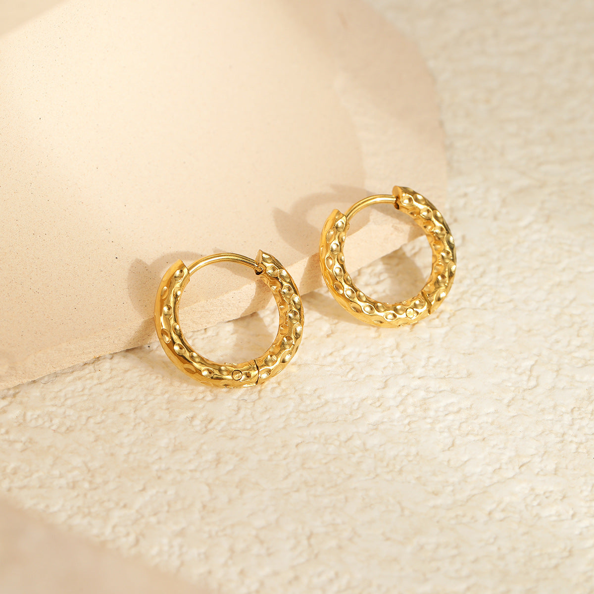 Pendientes de Aro Minimalistas Geométricos de Acero Inoxidable con Baño de Oro y Plata para Mujer