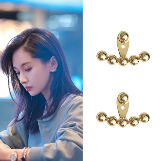 Minimalist Geometric Titanium Steel Ear Studs and Ear Drops for Women