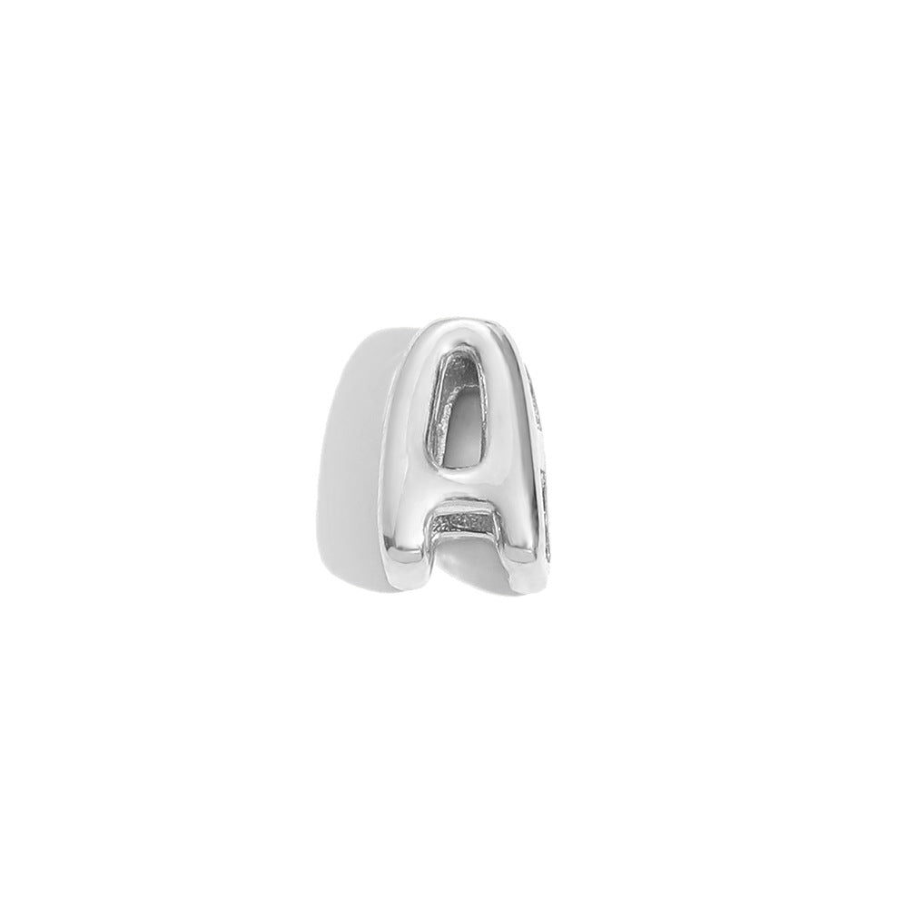 Collana Minimalista con Ciondolo a Lettera da Donna in Acciaio Inox con Placcatura in Oro 18K Design Cavo
