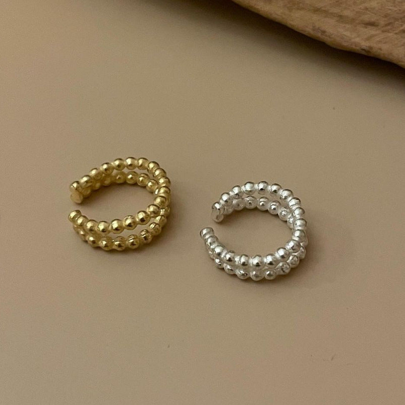 Minimalist Geometric Letter Stud Earrings for Women in 925 Sterling Silver with Gold Plating
