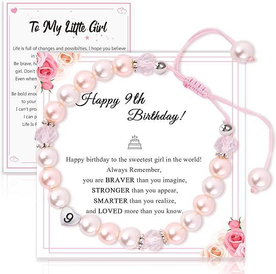 Sweet Pink Pearl Butterfly Letter Charm Bracelet for Women