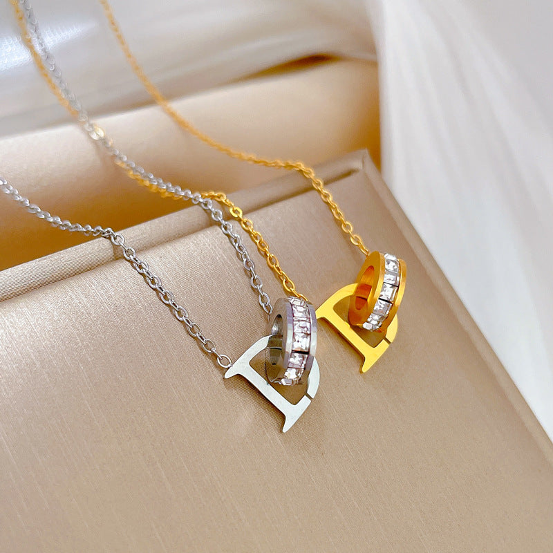 Minimalist Titanium Steel Geometric Collar Necklace Plated for Unisex