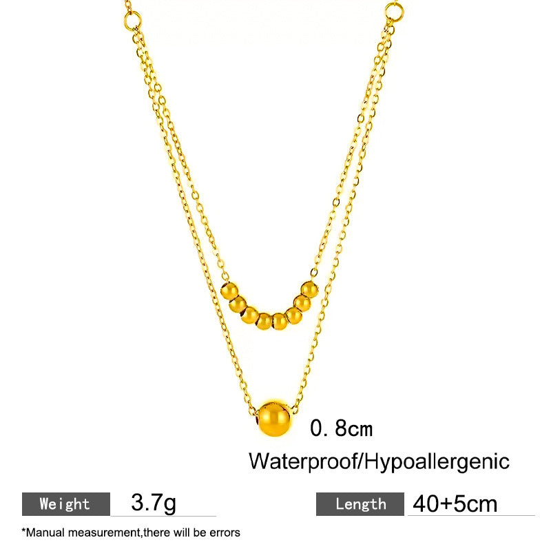 Sporty Sweet Round Fruit Design Titanium Steel Plated Brass Pendant Cable Chain Necklace for Unisex