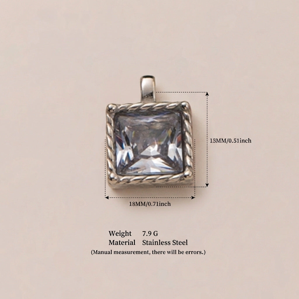 Charm a barra a stella in acciaio inossidabile placcato PVD oro 18 carati vintage