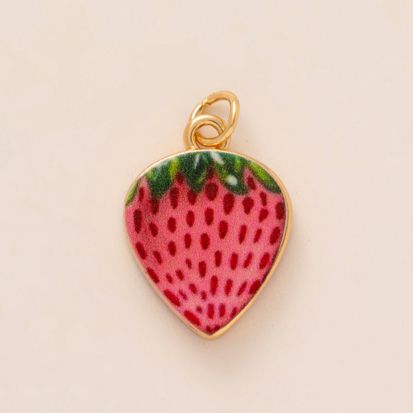 Colorful Rope Heart Cherry Keychain Bag Charm Brass Plated Accessory