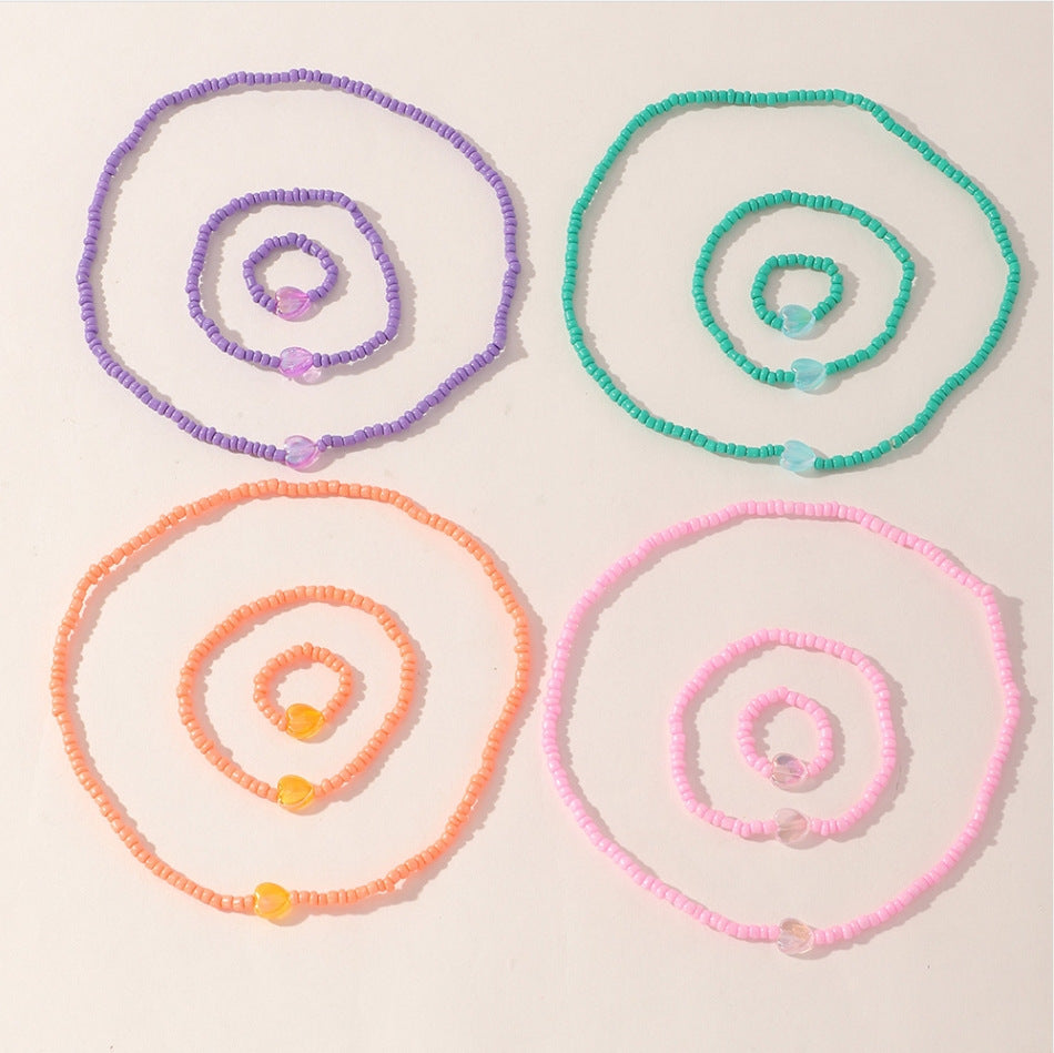 Set collana in perle di vetro a forma di stella bohémien per bambini con artigianato fatto a mano e stile per vacanze al mare