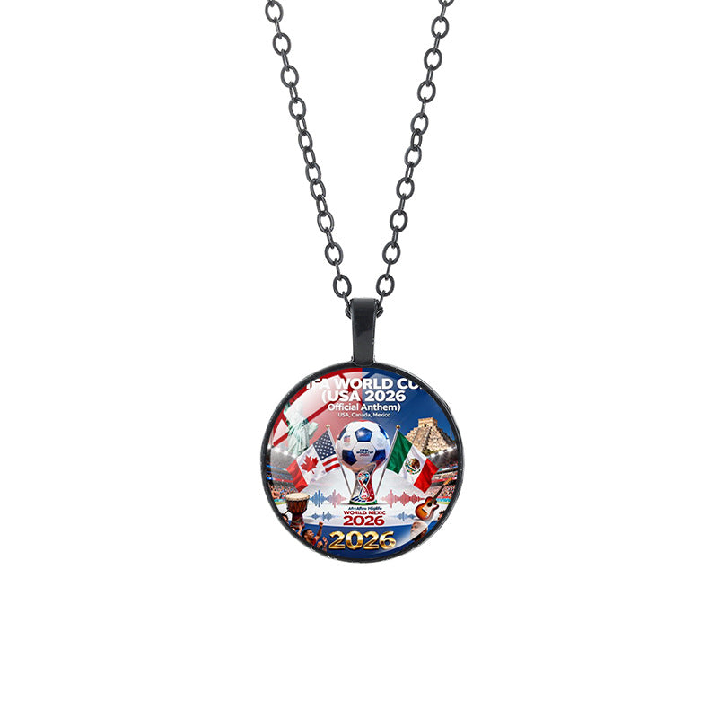 Sporty Geometric Crystal Pendant Alloy Plated Necklace Unisex Casual Chain