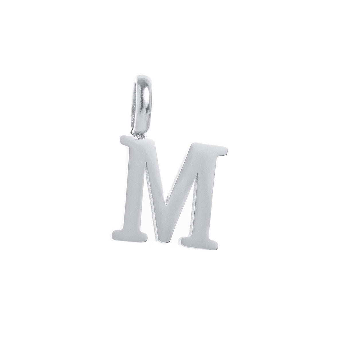 Minimalist Titanium Steel 18K Gold Plated PVD Letter Charm Bar
