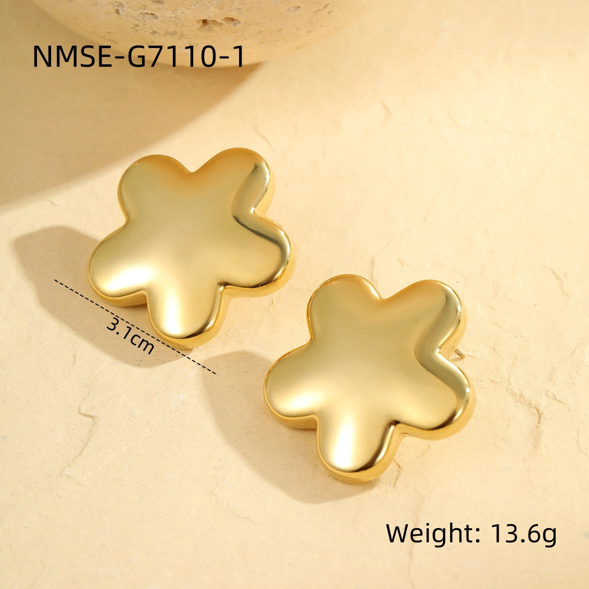 Minimalist Butterfly Stud Earrings in Stainless Steel with Plated Finish for Women