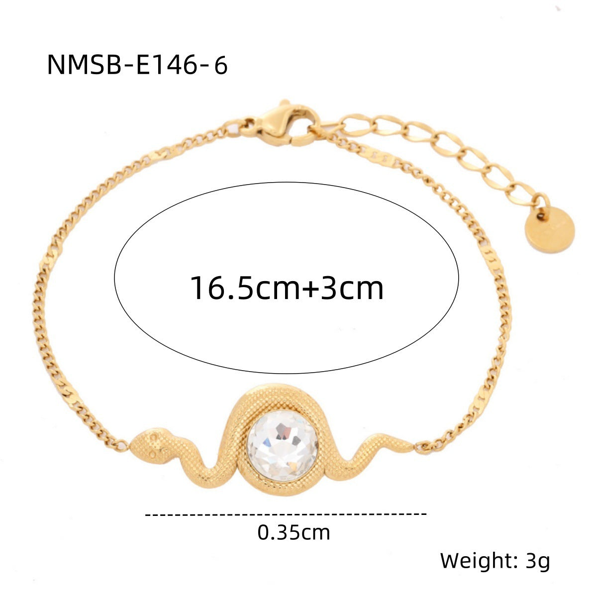 Pulsera minimalista de acero de titanio en forma de corazón para mujer con baño de oro de 18K e incrustaciones de diamantes de imitación, joyería hipoalergénica de acero inoxidable