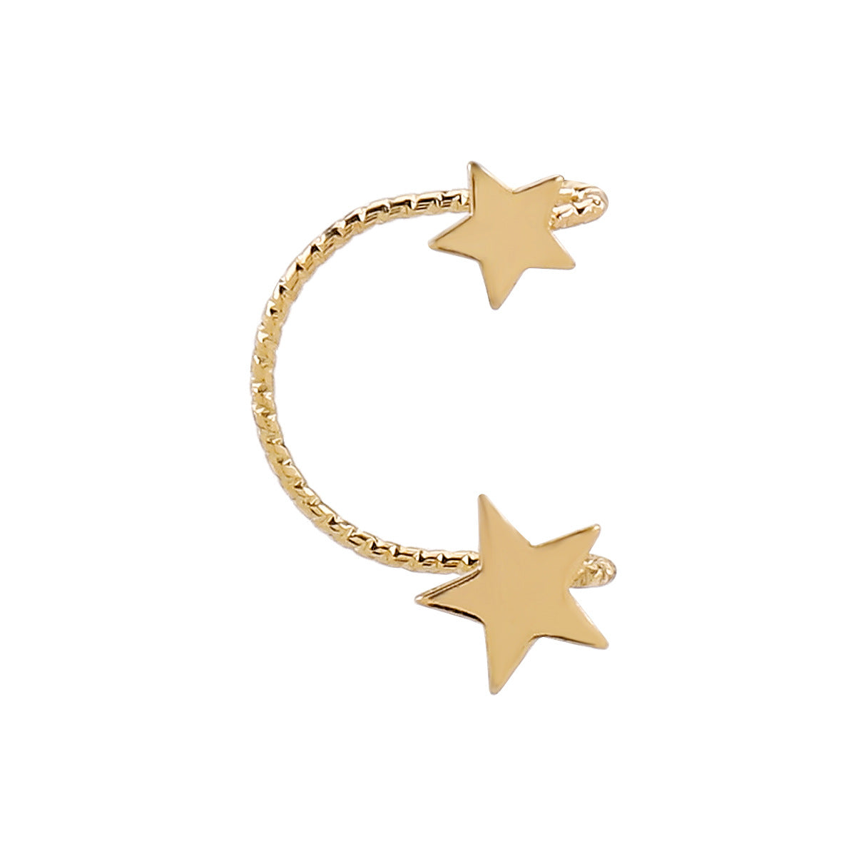 Orecchini a clip per donna a forma di stella, minimalisti e dolci, in lega con strass e perle simulate