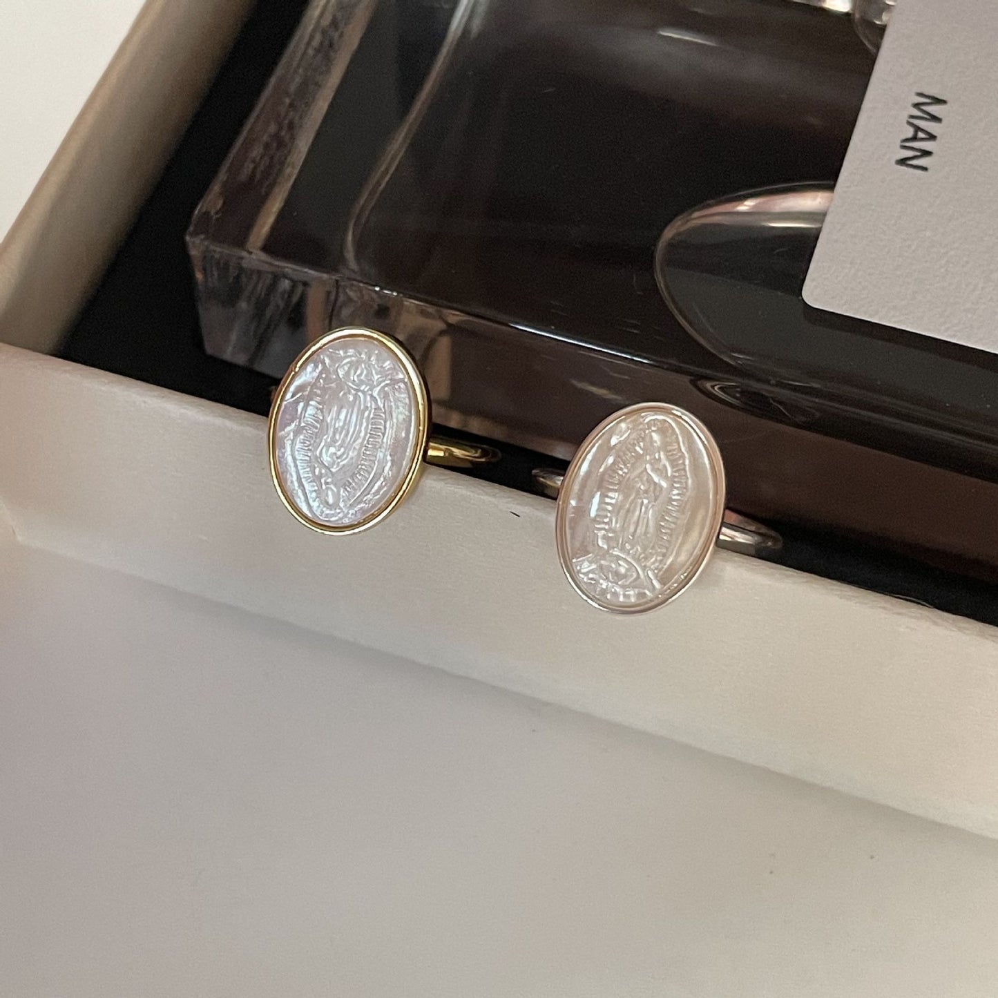 Anillo de Plata de Ley 925 Minimalista Vintage con Forma de Corazón y Patrón de Cuadros Geométricos para Mujer