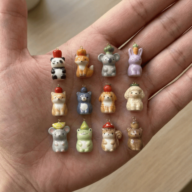 Minimalist Cartoon Animal Pendant Stainless Steel Plated Charm