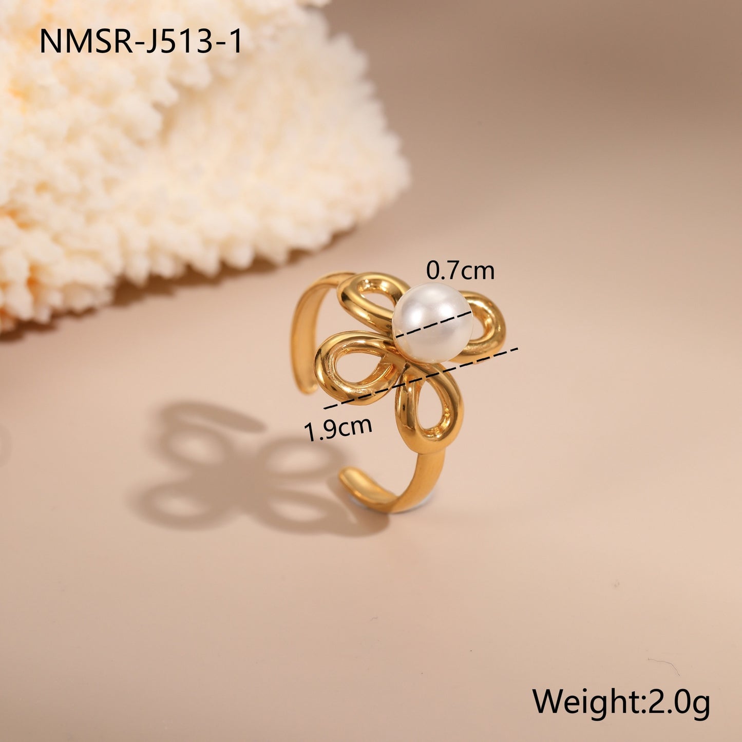 Minimalist Geometric Stainless Steel Ring with 18K Gold Plating Adjustable Open Band Elegant Luxury Women's Jewelry