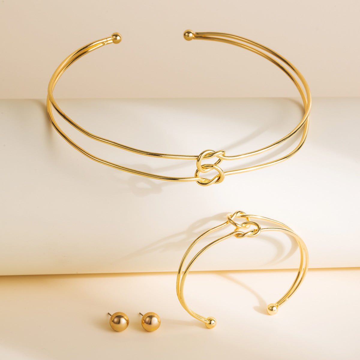 Set di collana girocollo da donna in ferro geometrico circolare in stile punk con finitura galvanizzata