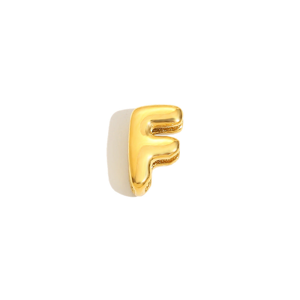Collana Minimalista con Ciondolo a Lettera da Donna in Acciaio Inox con Placcatura in Oro 18K Design Cavo