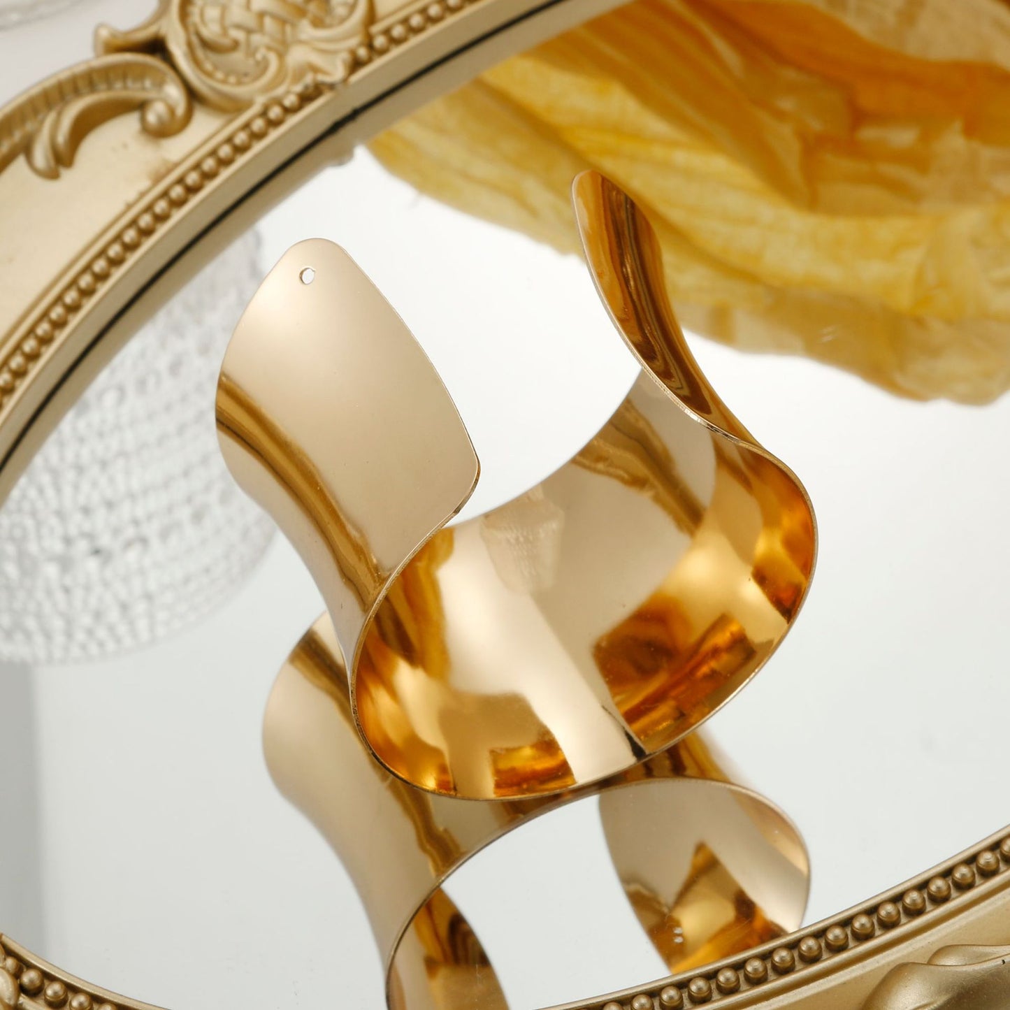 Punk Geometric Plated Alloy Bangle Bracelet