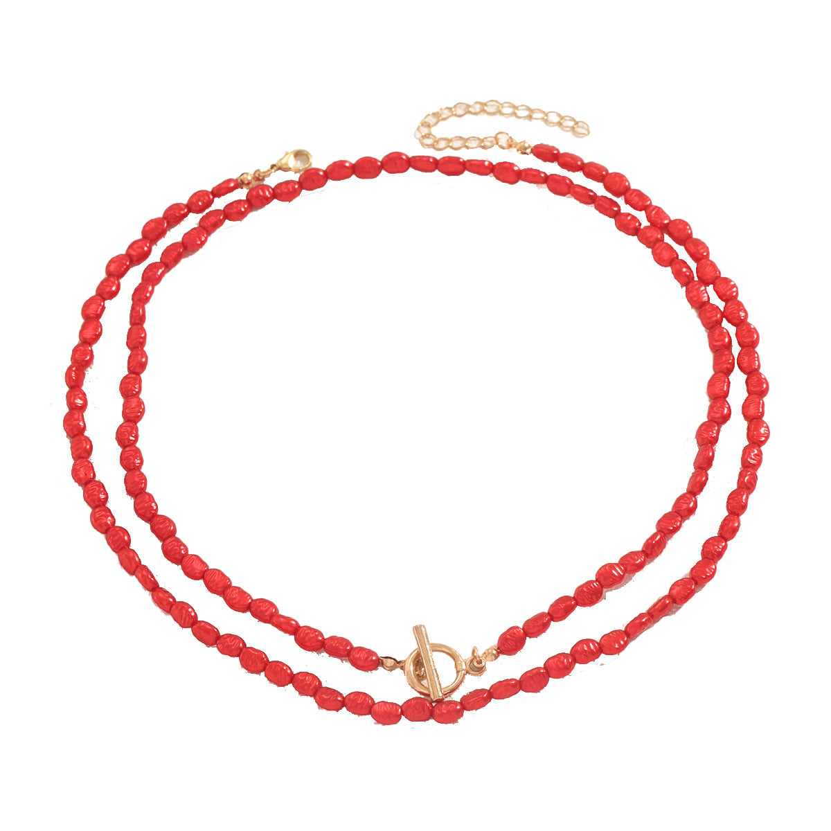 Collar OT bohemio hecho a mano con cuentas geométricas para mujer con colgante de aleación y detalles ovalados redondos en cadena de bolas
