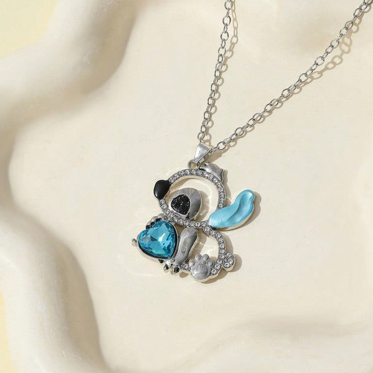 Collar Minimalista de Aleación con Lazo para Niñas con Colgante de Resina y Acabado Esmaltado, Cadena Ajustable de Bolitas