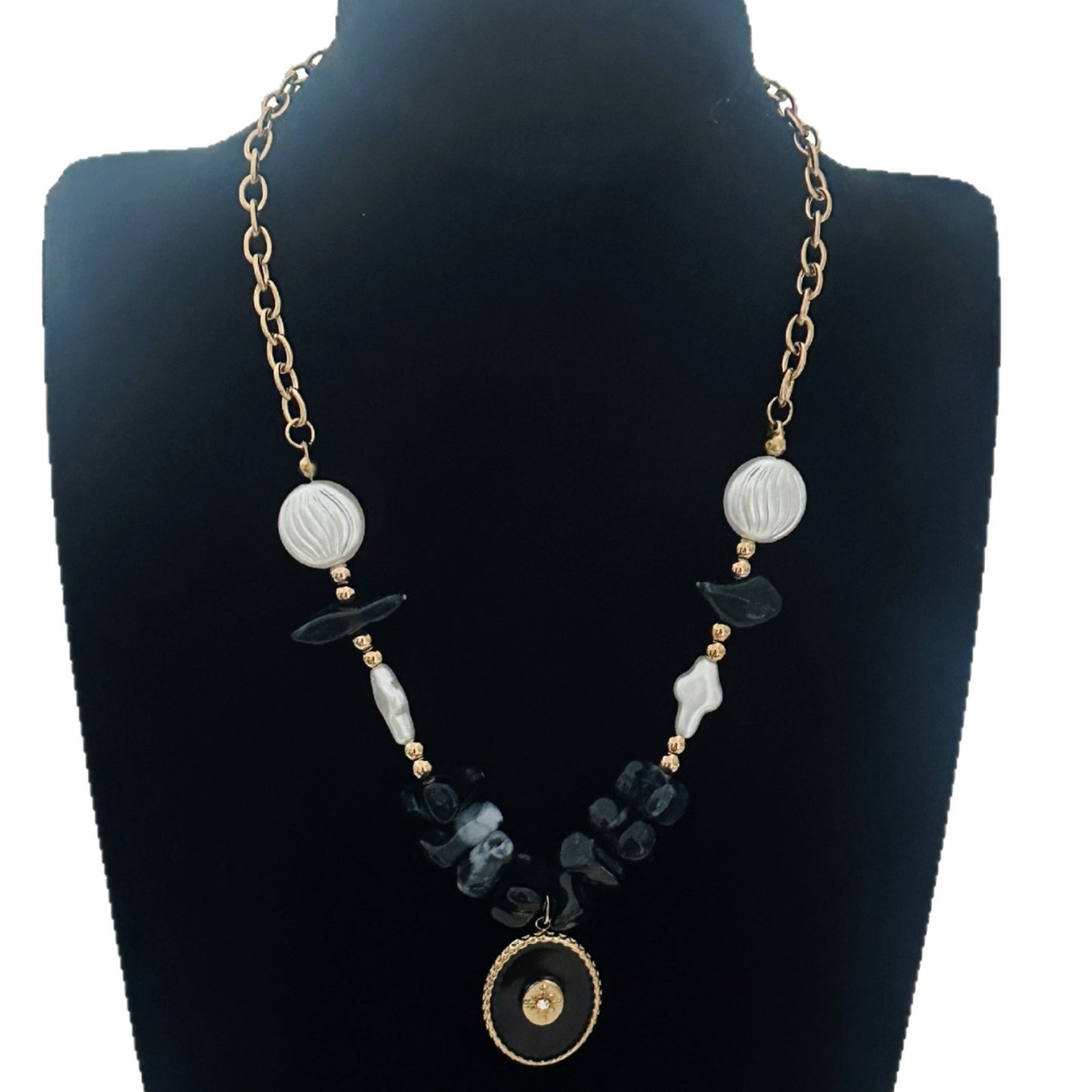 Colorful Geometric Stainless Steel Plated Necklace for Women