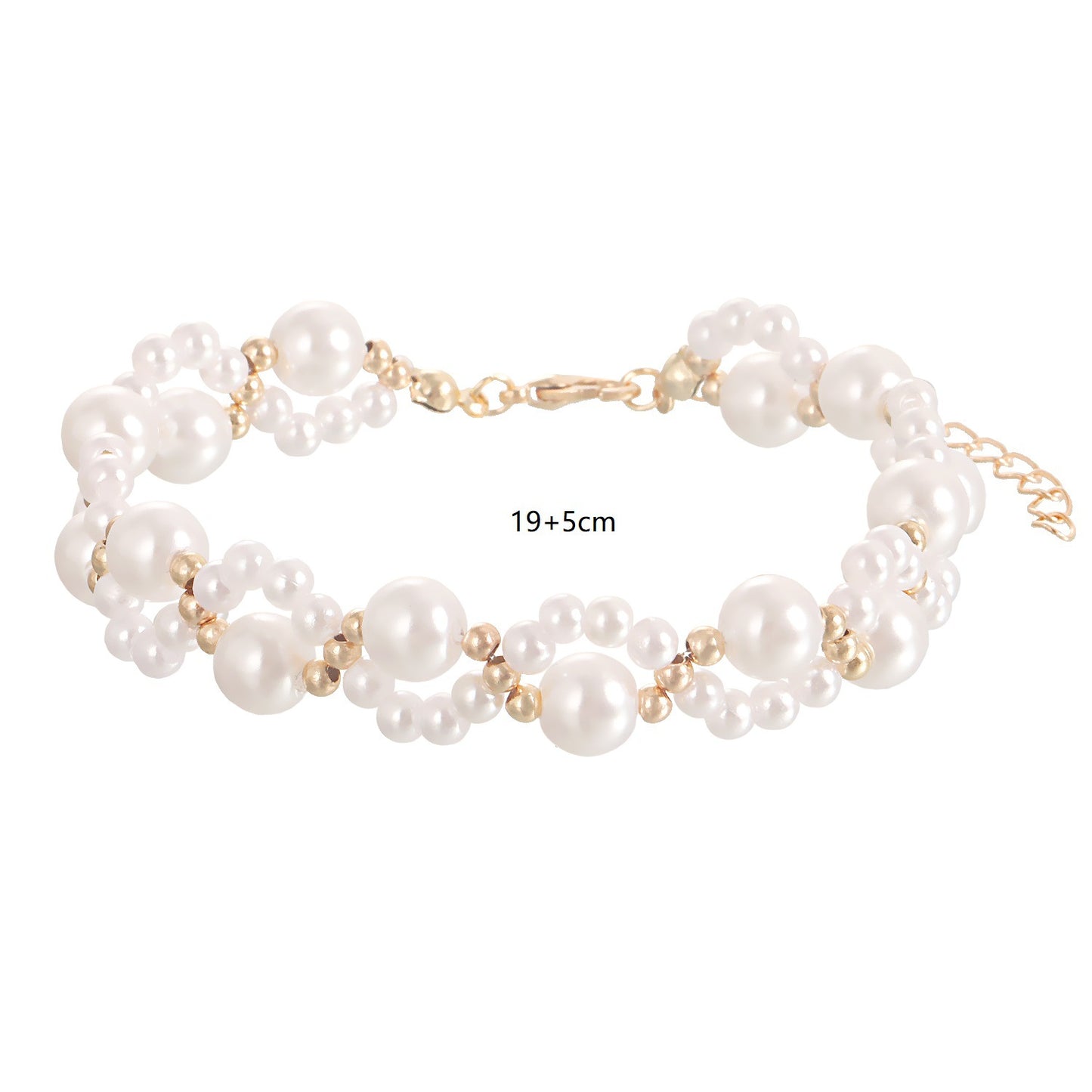 Conjunto de collar y pulsera de aleación geométrica con baño de metal para mujer
