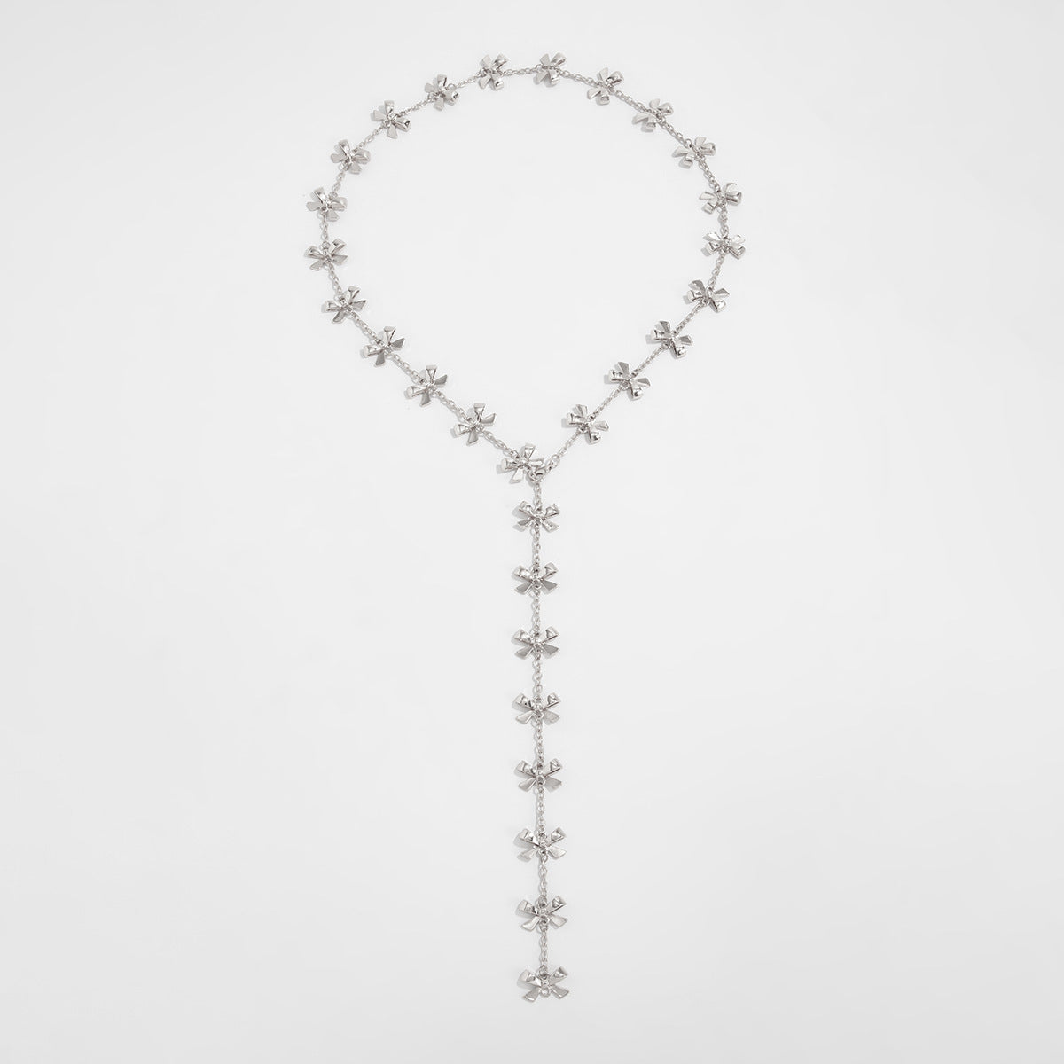 Minimalist Bow-Shaped Alloy Pendant Necklace with Y-Shape Design and Tassel Accents for Women