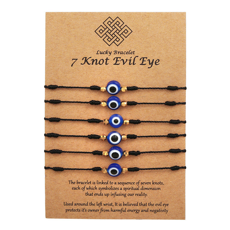 Handmade Titanium Steel Heart Eye Geometric Bracelet for Unisex