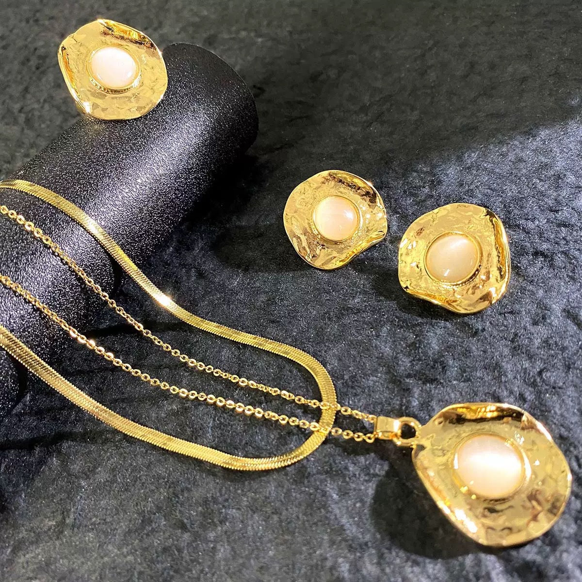 Vintage Geometric Titanium Steel Plated Necklace for Women
