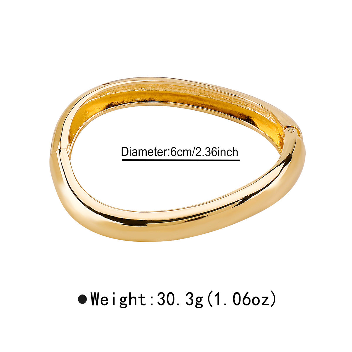 Pulsera de Aleación Irregular Geométrica con Cierre de Resorte para Mujer, Accesorio de Moda Minimalista Galvanizado