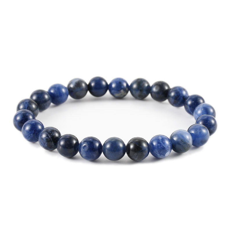 Geometric Natural Stone Agate Beaded Bracelet Unisex Handmade Jewelry