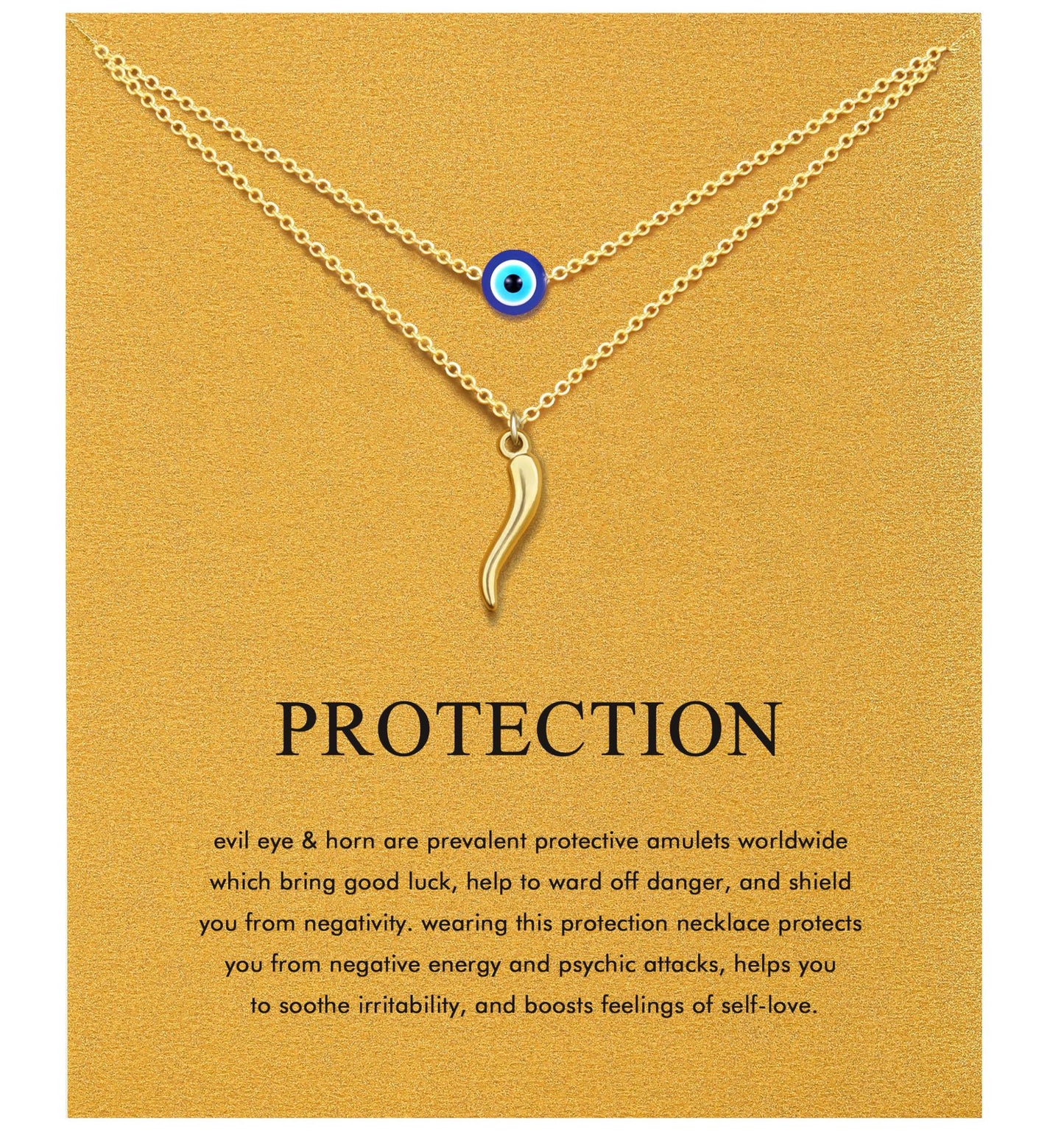 Fashionable Stainless Steel Evil Eye Twisted Horn Chili Pendant Necklace with Cable Chain for Women