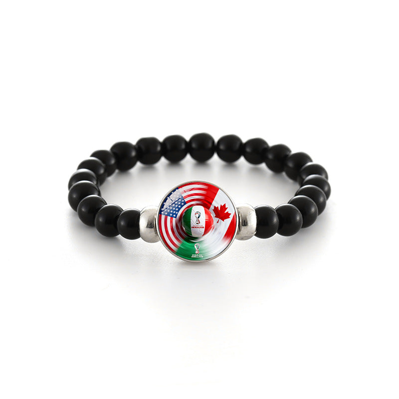 Braccialetto geometrico con perline di cristallo, gioielli alla moda unisex
