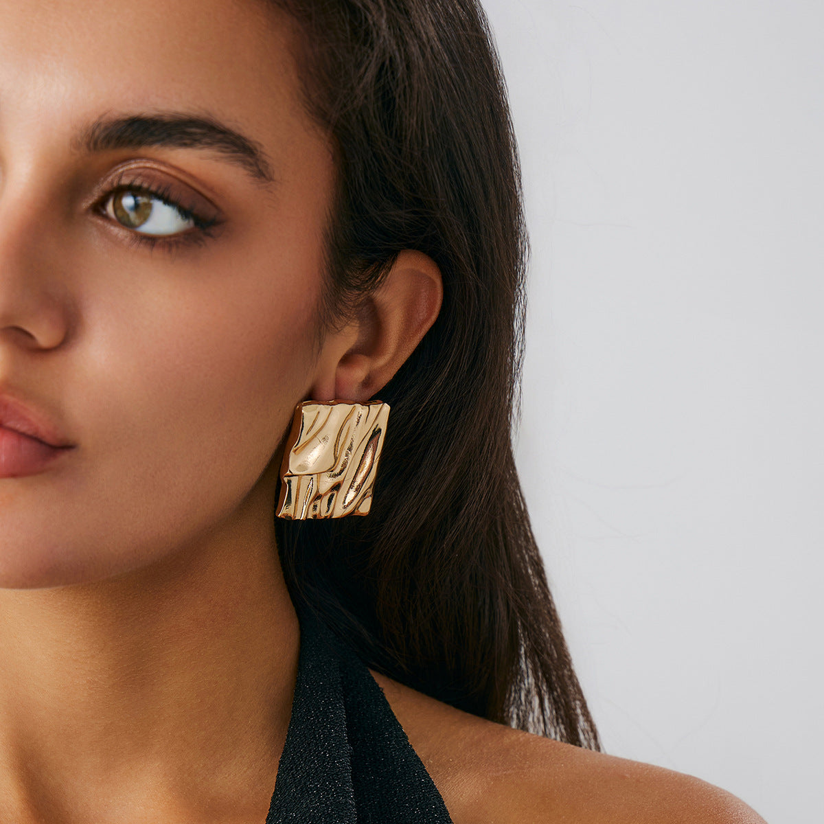 Business Geometric Oval Square Alloy Plated Earrings for Women