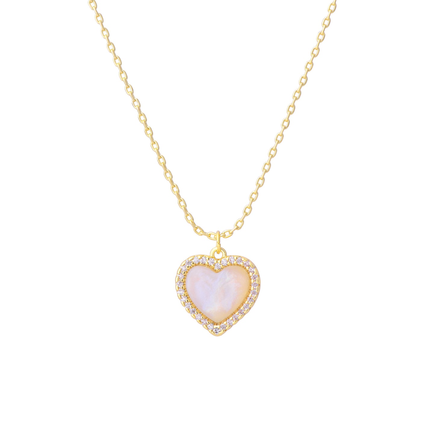 Minimalist Heart-Shaped Titanium Steel Necklace with Rhinestone Inlay for Women, Delicate Clavicle Chain